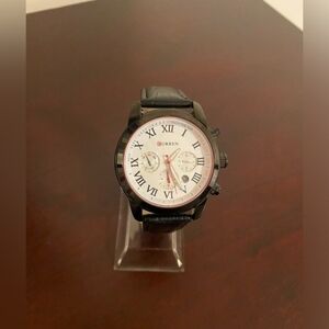 Brand new White face Roman Dials mens Curren fashion watch